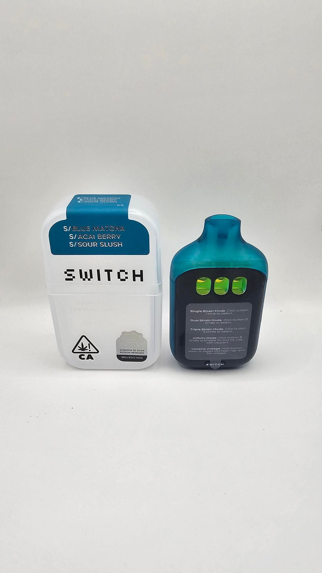Boutiq Switch V5 - Blue Matcha (Sativa) Acai Berry (Sativa) Sour Slush (Sativa)