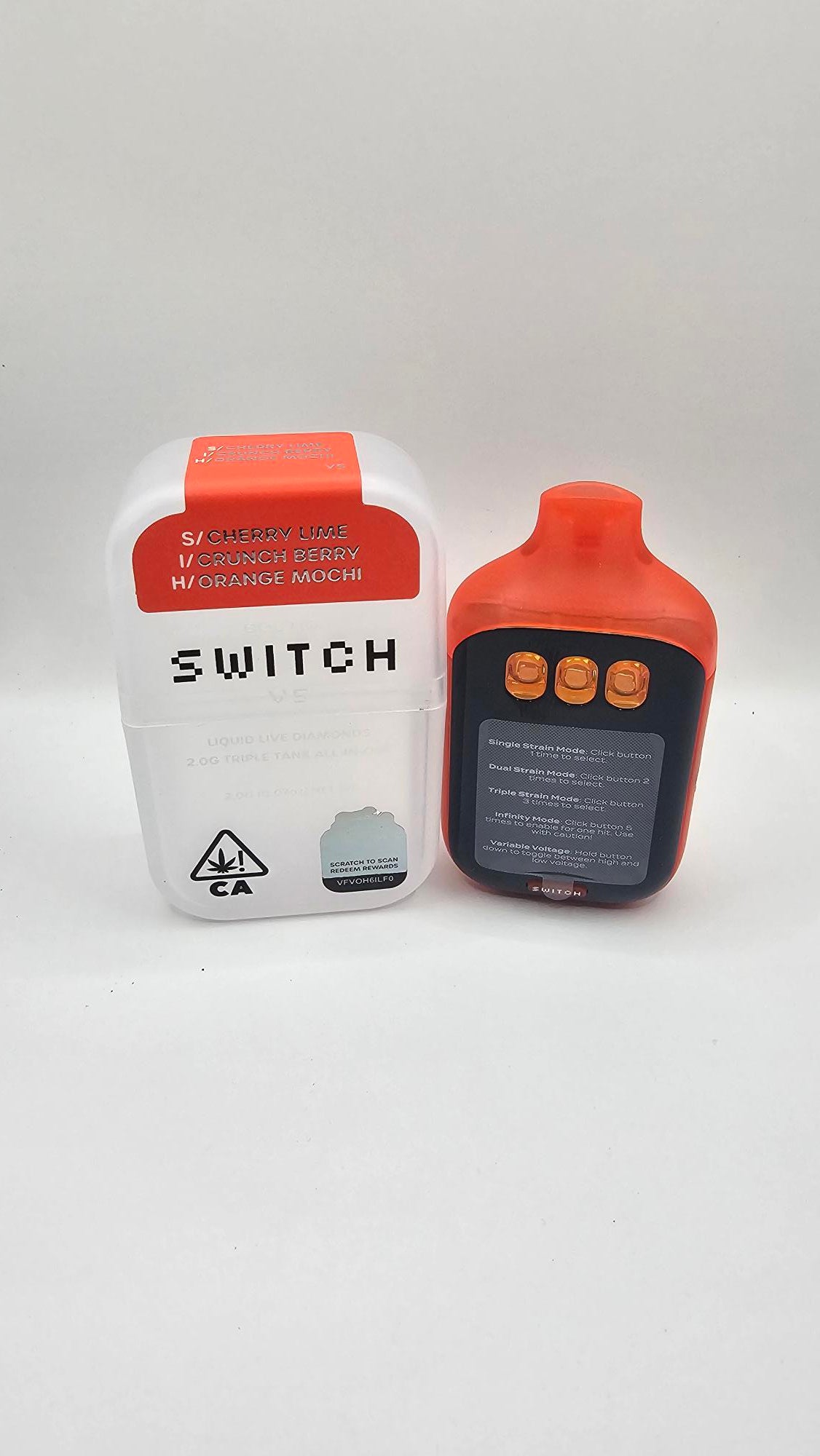 Boutiq Switch V5 - Cherry Lime (Sativa) Crunch Berry (Indica) Orange Mochi (Hybrid)